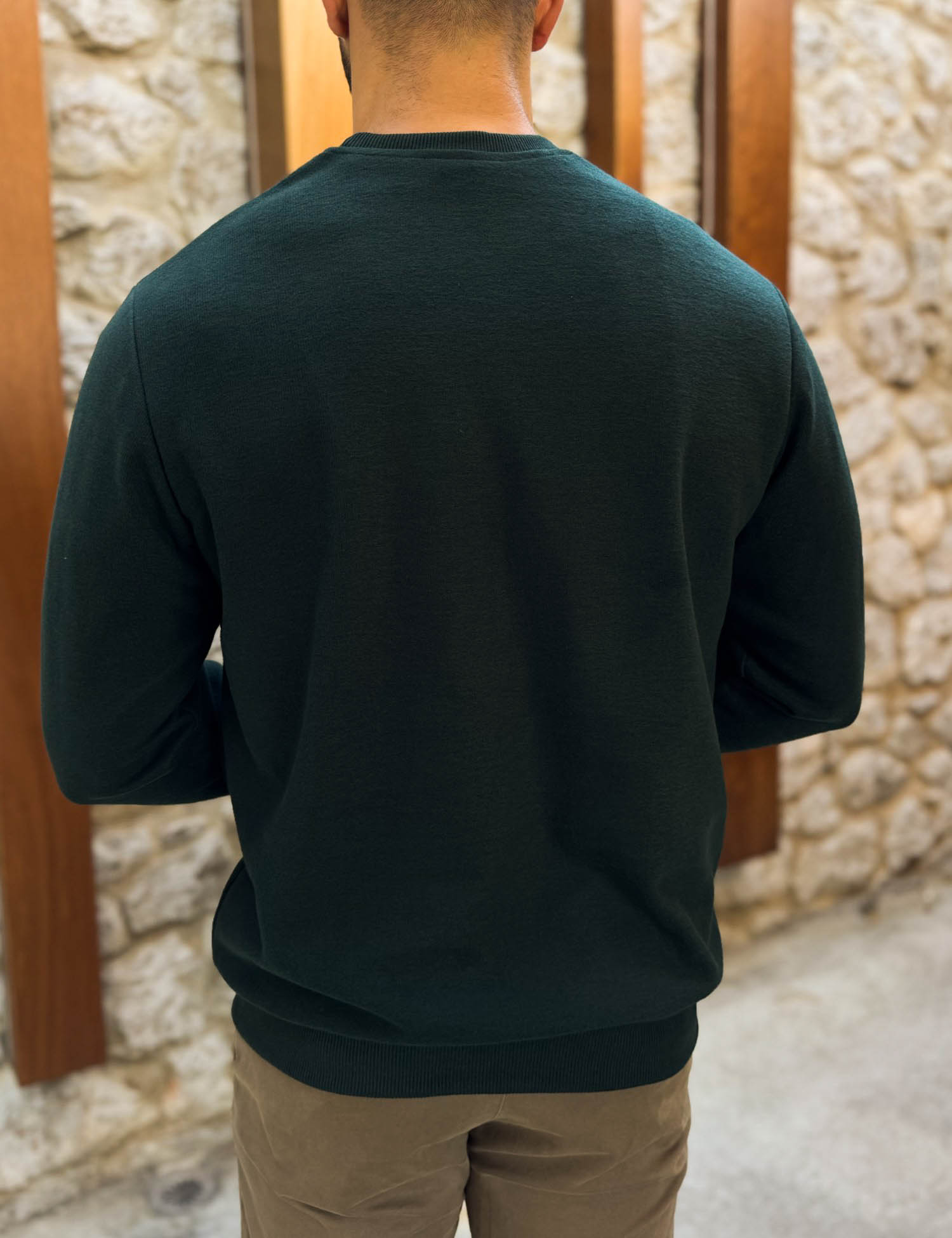 Everbest Ανδρική κυπαρισσί μακρυμάνικη ριπ μπλούζα Plus Size 261030 φωτογραφία